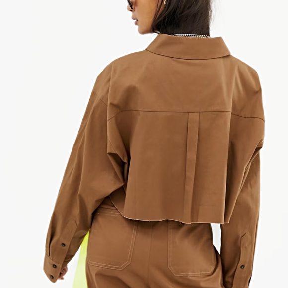 Collusion high waist pants and utility shirt with belt - Picture 4 of 8